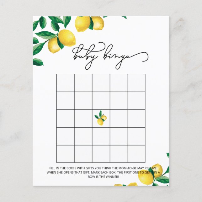 Jogo de bingo para chá de bebê do lindo bebezinho (Frente)