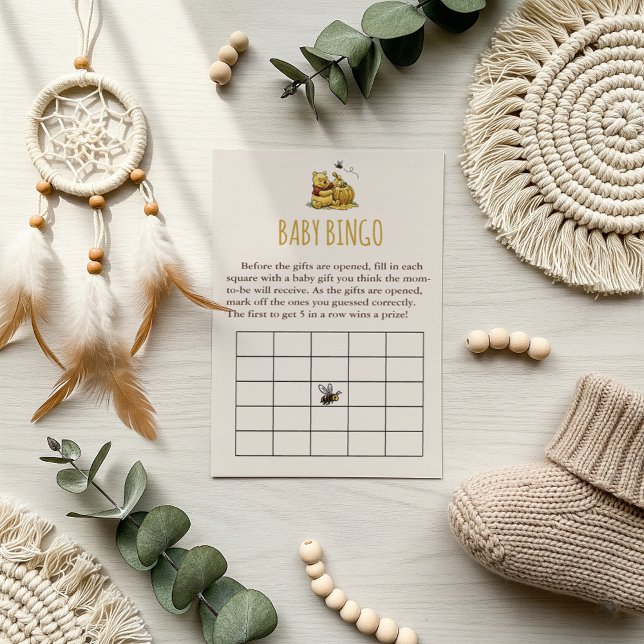 Jogo de Bingo para Chá de Bebê do Ursinho do Livro (Criador carregado)