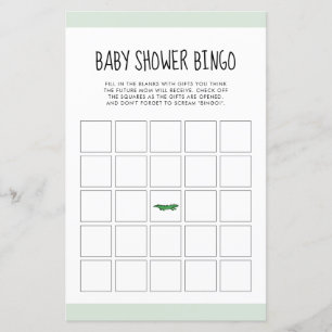 Jogo de Bingo para chá de bebê em selva tropical f