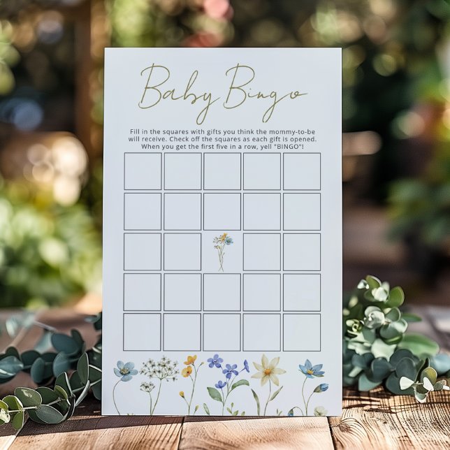 Jogo de Bingo para Chá de Bebê Floral Primavera Fl (Criador carregado)