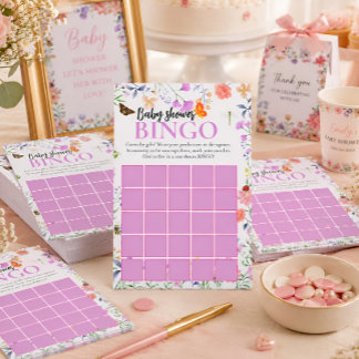 Jogo de Bingo para Chá de Bebê Little Love Bug