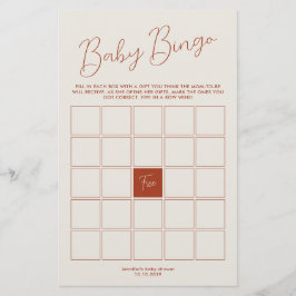 Jogo de Bingo para Chá de Bebê marfim