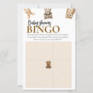 Jogo de Bingo para Chá de Bebê | O Selvagem Um Neu