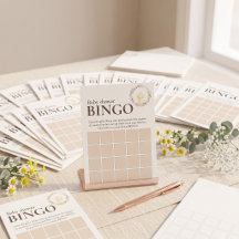 Jogo de Bingo para Chá de Bebê | Retriever Dourado