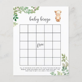 Jogo de bingo para chá de bebê ursinho