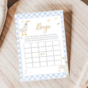Jogo de Bingo para Chá de Bebê Xadrez Ganso Bobo