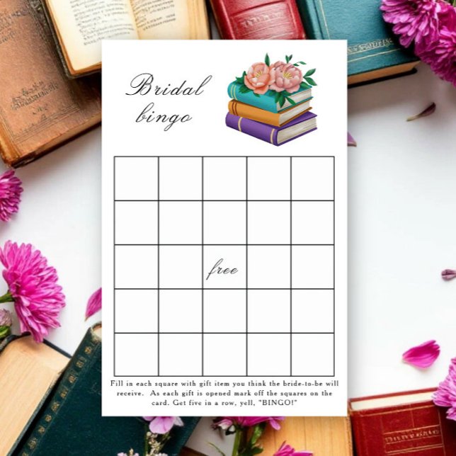 Jogo de Bingo para chá de noiva com livros (Criador carregado)