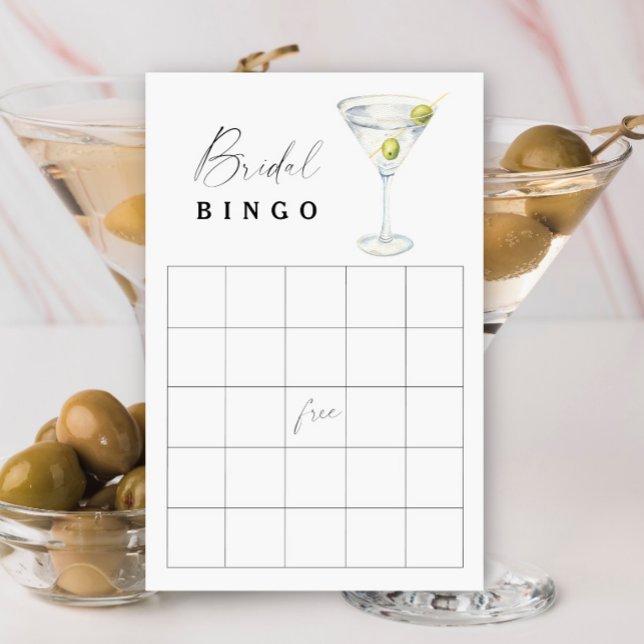 Jogo de bingo para chá de noiva Dry Martini (Criador carregado)