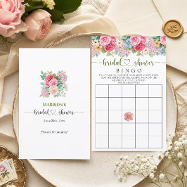 Jogo de Bingo para Chá de Noiva Floral Chic