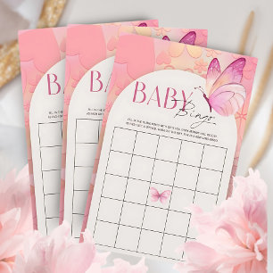 Jogo de Bingo para Chás de Bebê da Pequena Borbole