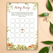 Jogo de Bingo para Chás de Bebê Floresta Woodland 