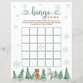 Jogo de Bingo Tema Animais Fofos da Floresta de In