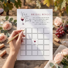 Jogo de Bingo Vino Before Vows cartão de Chuveiro