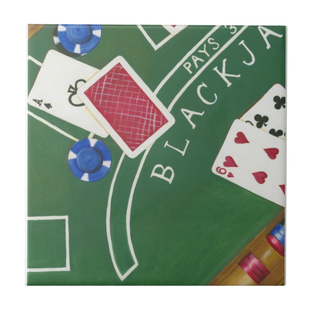 Jogo de Blackjack com Chips por Chariklia Zarris (Frente)