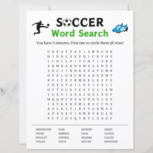 Jogo de Busca no Word Soccer (Frente)