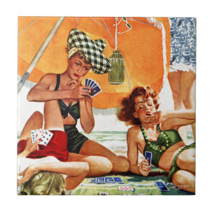 Jogo de cartas na praia por Alex Ross