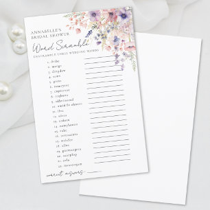 Jogo de Casamento de Palavras Desembaralhar Flor S
