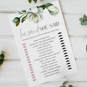 Jogo de Casamento Floral Magnólia Branca Ele Disse