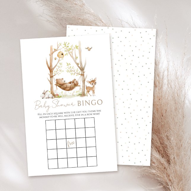 Jogo de Chá Bingo do Canto de Bebê do Woodland (Criador carregado)