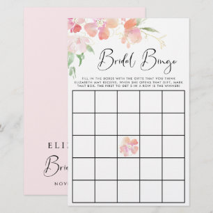 Jogo de Chá Bridal de Bingo, Cor de Água Rosa Flor