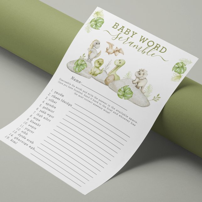 Jogo de Chá da Bebe "Palavras Desordenadas" de Din (Criador carregado)