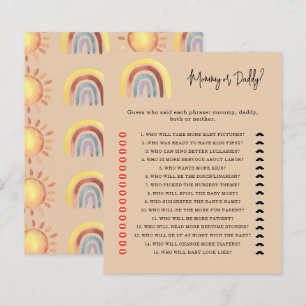 Jogo de chá de bebê Boho Rainbow mamãe ou papai