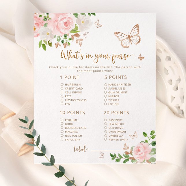 Jogo de chá de bebê Borboleta O que está na sua bo (Criador carregado)