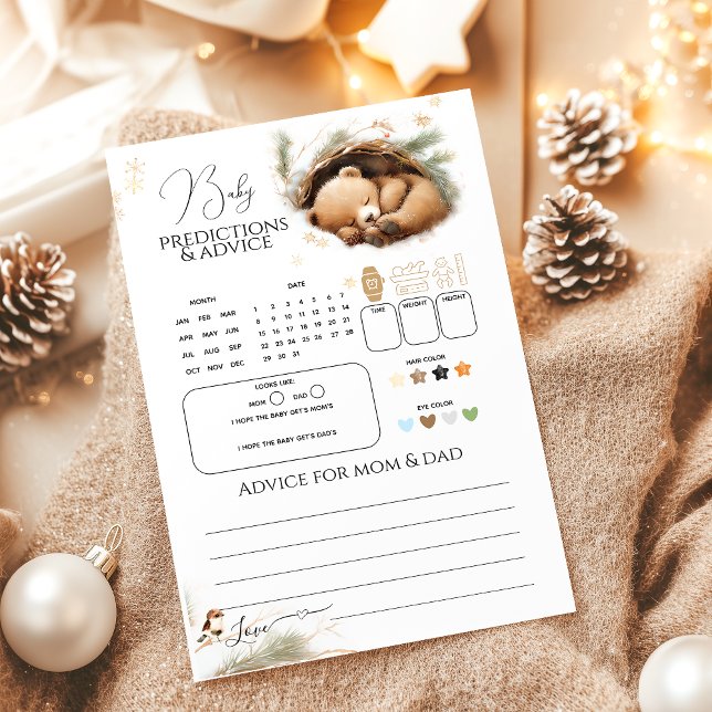 Jogo de Chá de Bebê de Urso na Floresta Fria Fora  (Criador carregado)