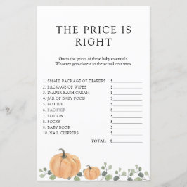 Jogo de Chá de Bebê do Abobrinha em Aquarela