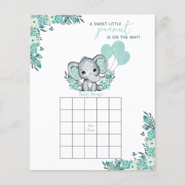 Jogo de Chá de Bebê Elefante Neutro (Frente)