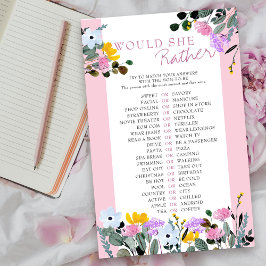 Jogo de Chá de Bebê Flor de Campo 'Would She Rathe