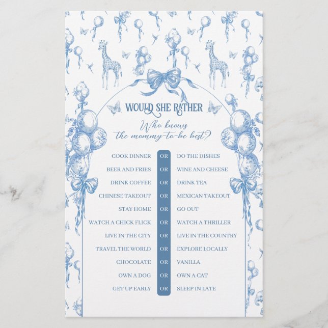 Jogo de Chá de Bebê Mamãe Safari Animal Azul Menin (Frente)