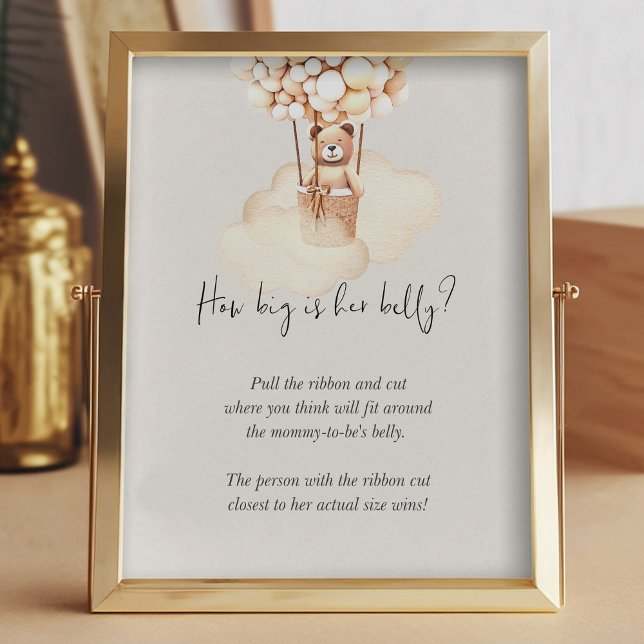 Jogo de Chá de Bebê Urso Quão Grande é a Barriga D (Criador carregado)