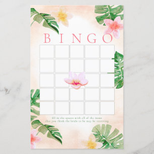 Jogo de Chá de Bingo Tropical