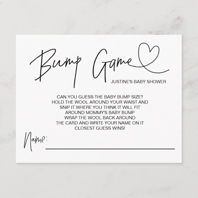 Jogo de Chá de fraldas Bonito Bola de Bebê Cartões (Frente)