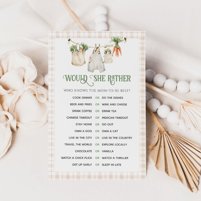 Jogo de Chá de fraldas da mãe, Fazenda crescida lo (Criador carregado)