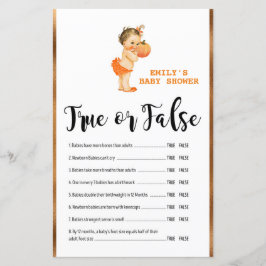 Jogo de Chá de fraldas de Abóbora IMPRESSO