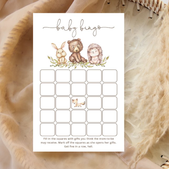 Jogo de Chá de fraldas de Animais da Floresta (Criador carregado)