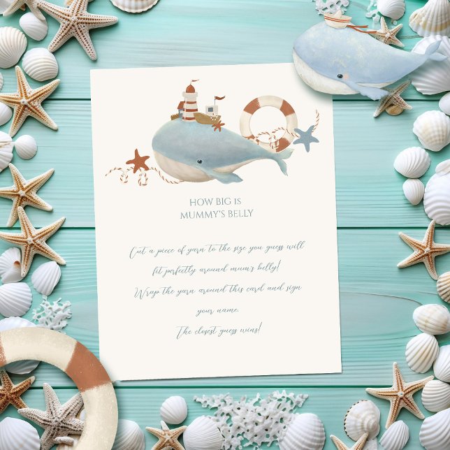 Jogo de Chá de fraldas de Baleia Adorável (Criador carregado)