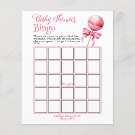 Jogo de Chá de fraldas de Bingo de Bake Rosa