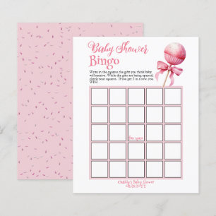 Jogo de Chá de fraldas de Bingo de Bake Rosa