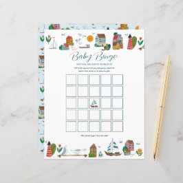 Jogo de Chá de fraldas de Bingo Marítimo Costeiro