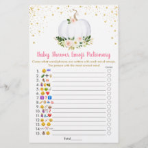 Jogo de Chá de fraldas de Bompkin Emoji