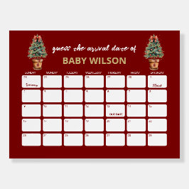 Jogo de Chá de fraldas de Data de Chegada de Natal