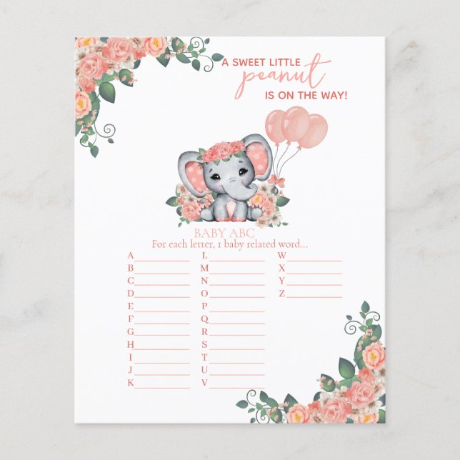 Jogo de Chá de fraldas de Elefante (Frente)