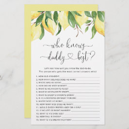 Jogo de Chá de fraldas de Limão de Aquarela