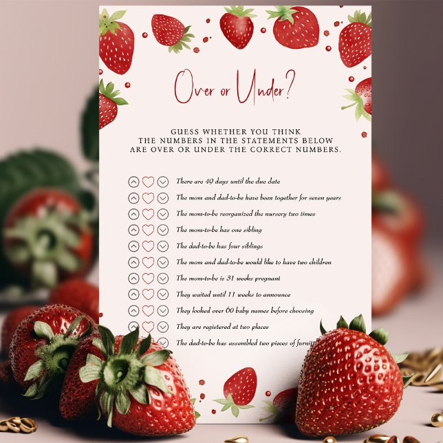 Jogo de Chá de fraldas de Morangos? (Criador carregado)