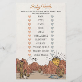 Jogo de chá de fraldas de traços do bebê Wild West