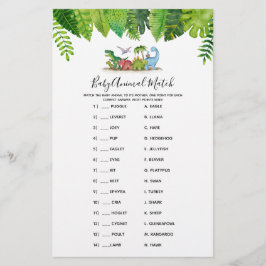 Jogo de Chá de fraldas Dinossauro de Combinação de