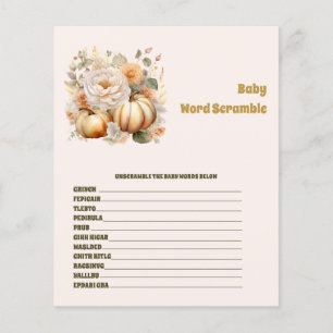 Jogo de Chá de fraldas do Baby Word Scramble